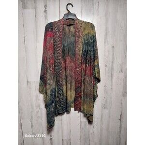 Pyramid Collection Women's Burnout Kimono Top One Size
